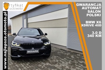 BMW X6 XDRIVE40D, GWARANCJA, SALON POLSKA, pierwszy właściciel