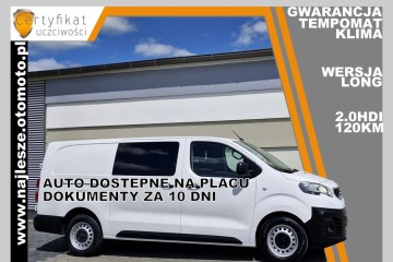 Gwarancja, wersja LONG BRYGADÓWKA, 6 MIEJSC, DOKA, klima, tempomat