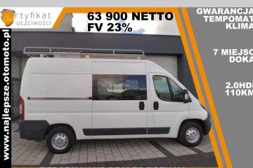 * 63 900 netto* Gwarancja, L2H2, BRYGADÓWKA, 7 miejsc, DOKA, klima