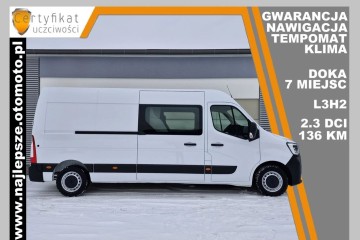 Gwarancja, L3H2, BRYGADÓWKA, 7 miejsc DOKA, nawigacja, klima, tempomat